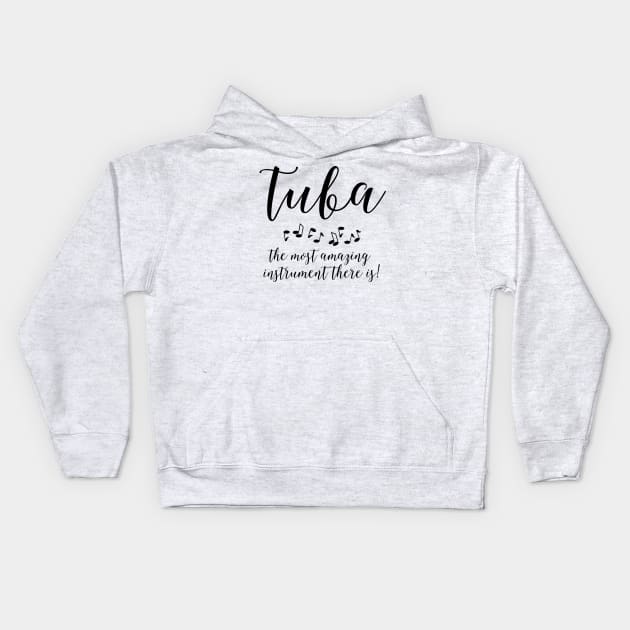 Amazing Tuba Kids Hoodie by Barthol Graphics